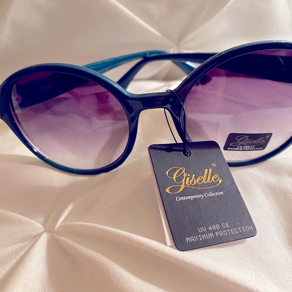Giselle Accessories - GISELLE TEAL BLUE SUNGLASSES